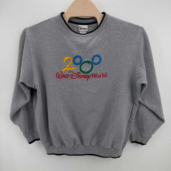 Walt Disney World Other - Walt Disney World Sweatshirt Mens Large Gray 2000 Millennium Embroidered Vintage